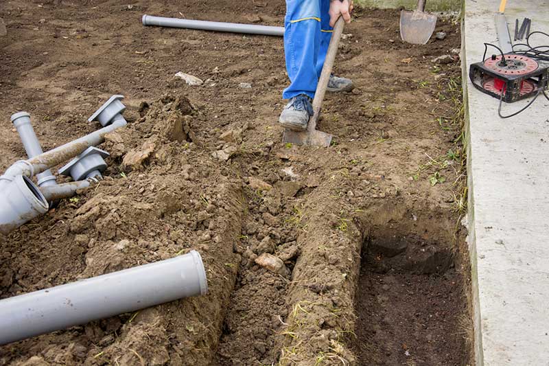creuser tranchée pour drainage