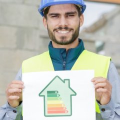 Artisan présentant les classes énergétiques du DPE pour rénover un logement classé G