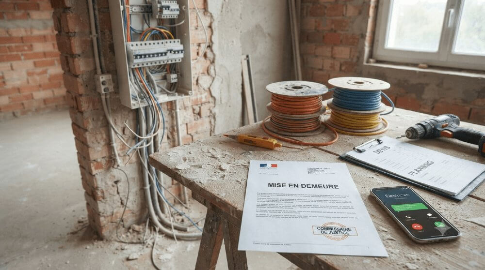 mise en demeure electricien